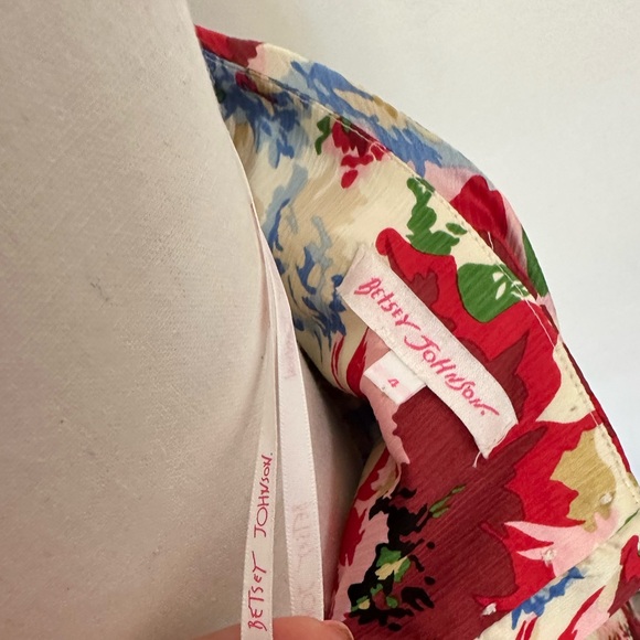 Betsey Johnson Silk Y2K Vintage Dress Babydoll Ruffle - Picture 3 of 7